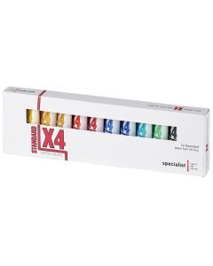 X4 Standard Acryl Tube 20ml Assorted. Set of 12